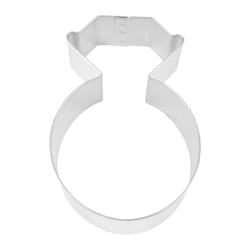 R&M International Corp Diamond Ring 3 in. W X 4 in. L Cookie Cutter Silver 1 pc