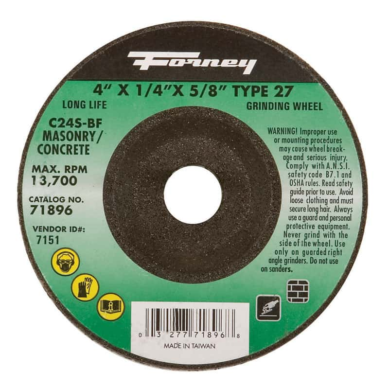 Forney 4 in. D X 5/8 in. in. Masonry Grinding Wheel - Ace Hardware