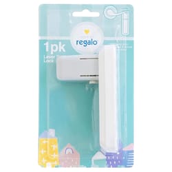 Regalo White Plastic Lever Handle Lock 1 pk