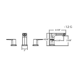 Huntington Brass Sevaun Satin Nickel Contemporary Widespread Bathroom Sink Faucet 8 in.