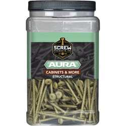 Screw Products AURA No. 10 X 3 in. L Star Coated Cabinet Screws 5 lb 270 pk