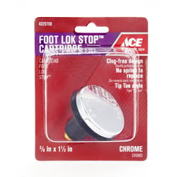 Ace Foot Lok Stop Cartridge 3/8 in. Polished Chrome Tub Stopper