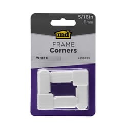 M-D BUILDING PRODUCTS White Plastic Frame Corners 5/16 in. H 4 pc