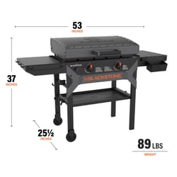 Blackstone 2 Burner Liquid Propane Outdoor Griddle with Hood Black