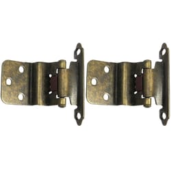 Laurey 2 in. W X 3 in. L Antique Brass Gold Steel Self-Closing Hinge 2 pk