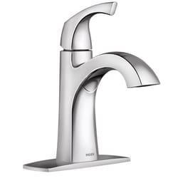 Moen Lindor Chrome Traditional Single-Handle Bathroom Sink Faucet 4 in.