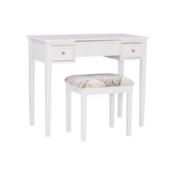 Linon Home Decor Vannoy Modern 18 in. W X 36 in. L Rectangular Vanity Table Set