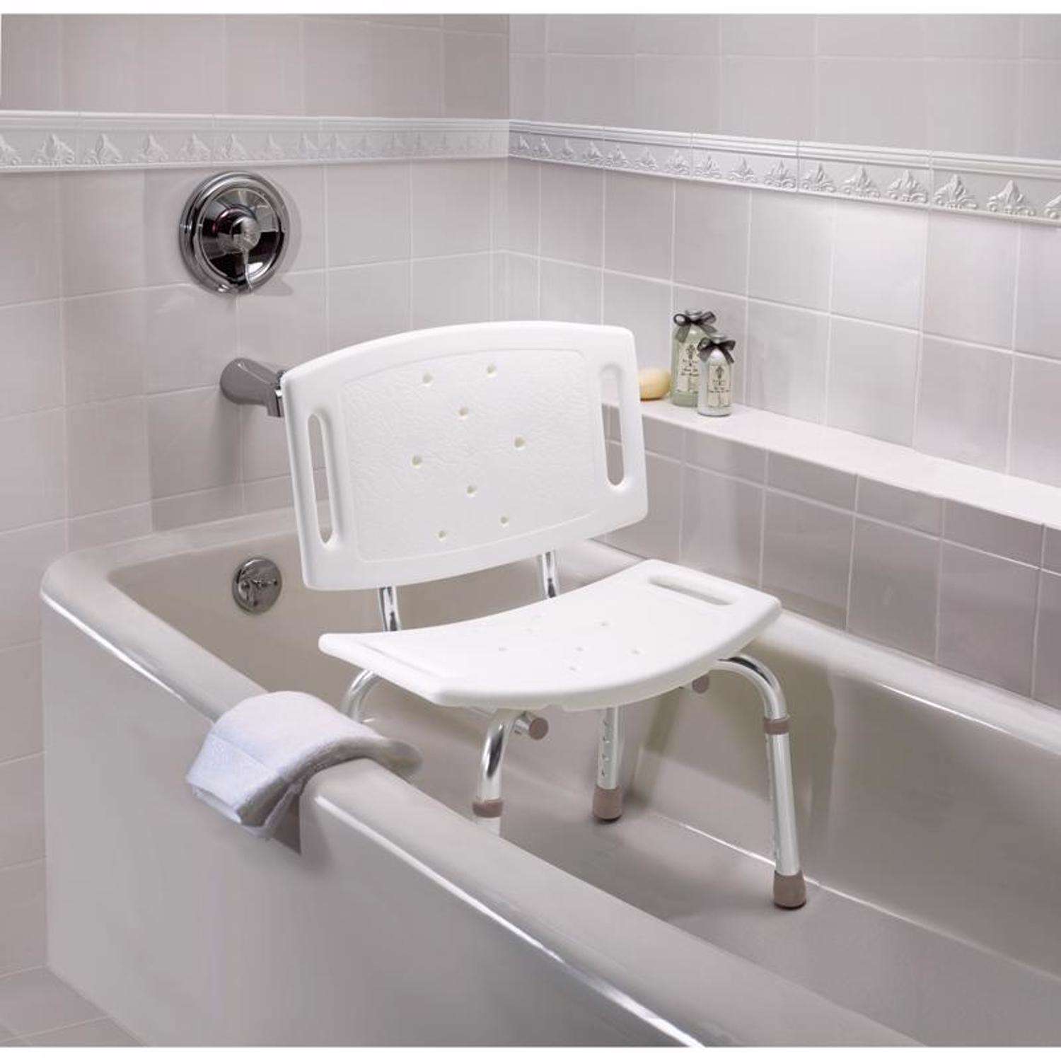 Moen Home Care Chrome White Tub and Shower Chair Plastic 21 H X 19.25 L Mfr DN7030 Ace Hardware