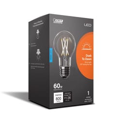 Feit A19 E26 (Medium) LED Dusk to Dawn Bulb Daylight 60 Watt Equivalence 1 pk