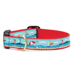 Up Country Blue/Red Coastal Nylon Dog Collar Large