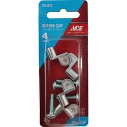 Ace Mill Silver Die Cast Screen Clip For 3/8 4 pk
