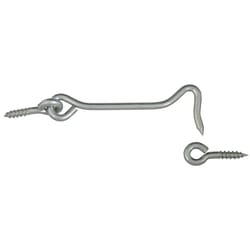 National Hardware Zinc-Plated Silver Steel 4 in. L Hook and Eye 1 pk