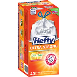 Hefty Ultra Strong 13 gal Citrus Kitchen Trash Bags Drawstring 40 pk