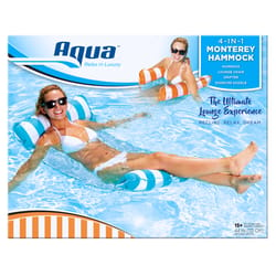 Aqua Assorted Fabric/Mesh Inflatable 4-in-1 Monterey Hammock Pool Lounge