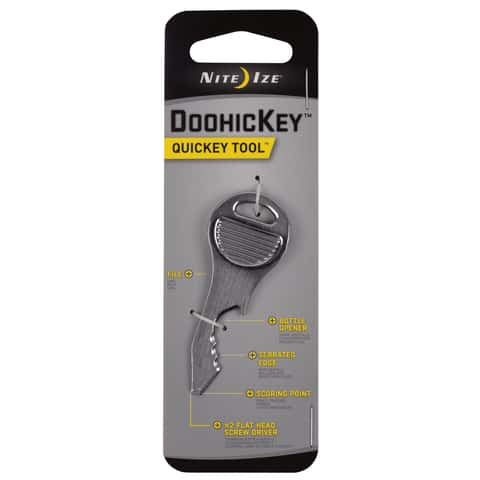Nite Ize DoohicKey 1.8 in. D Stainless Steel Silver DoohicKey Multi Key Tool Nite Ize DoohicKey 1.8 in. D Stainless Steel Silver DoohicKey Multi Key Tool