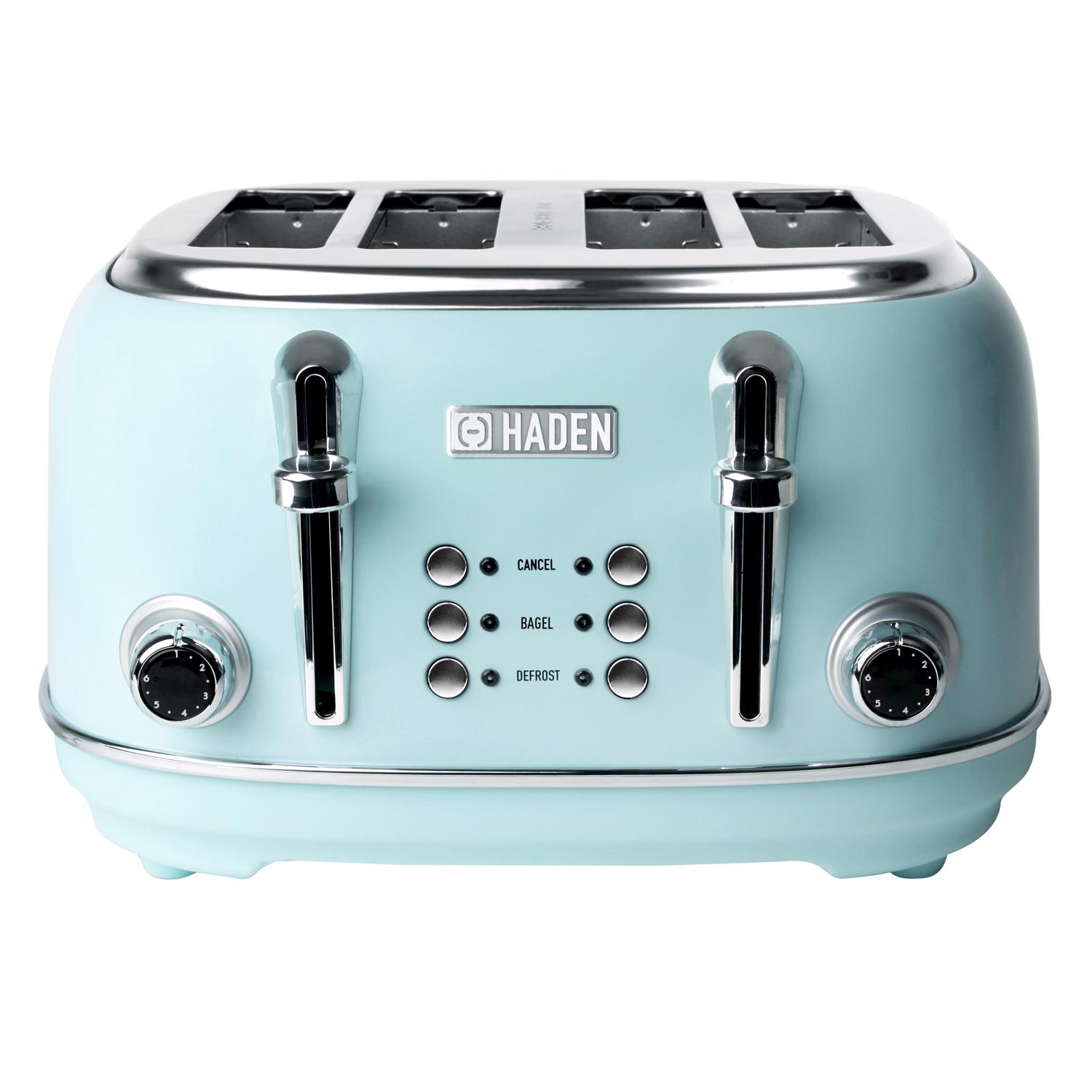 Photos - Toaster Haden Heritage Stainless Steel Turquoise 4 slot  7.5 in. H X 12.5 i 
