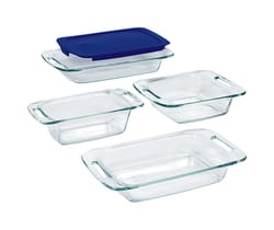Pyrex 9 in. W X 13 in. L Bake and Store Set Blue/Clear 5 pc