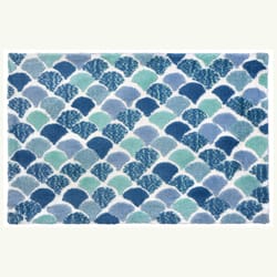 Simple Spaces 21 in. W X 33 in. L Multi-color Mermaid Polyester Accent Rug