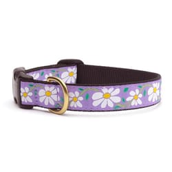 Up Country Purple Daisy Nylon Dog Collar Medium