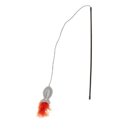 Pavilion Furever Pawsome Red/Gray Polyester Fish Cat Toy 18 in. 1 pk