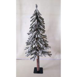 Gerson LED Electric Lighted Holiday Flocked Pine Christmas Tree 4 ft.