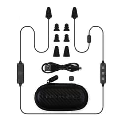 Plugfones Liberate 2.0 29 dB Nylon/Silicone/Soft Foam Bluetooth Earplugs/Earphones w/Mic Black 1 pai