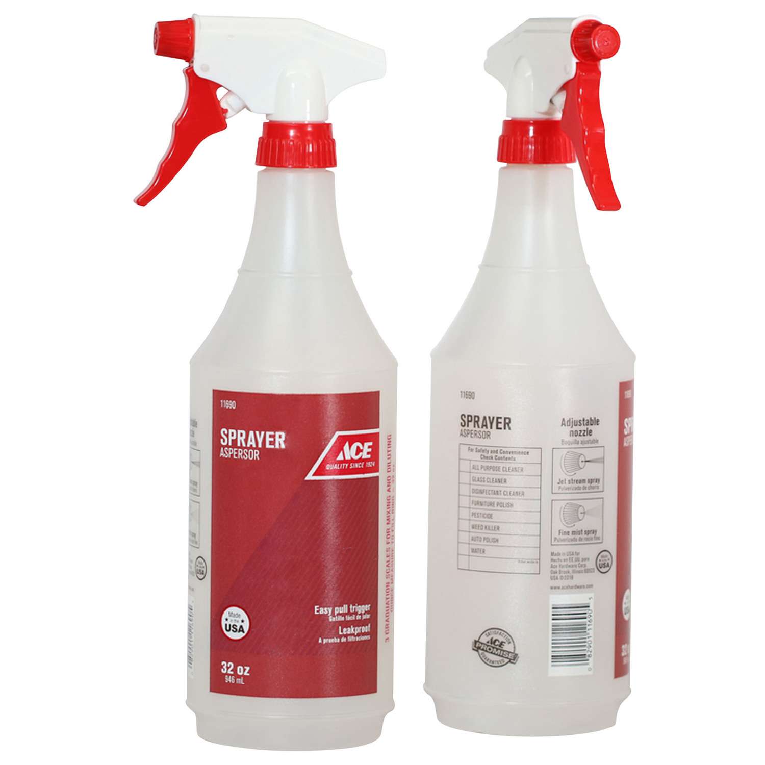Plastic Spray Bottle 4 Pack 24 Oz (Upgraded Sprayer) All-Purpose