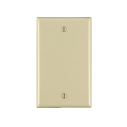 Leviton Ivory 1 gang Nylon Blank Wall Plate 1 pk
