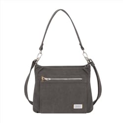 Travelon Pewter Anti-Theft Heritage Hobo Tote Bag 12 in. H X 10.5 in. W
