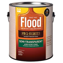 Flood Pro Series Semi-Transparent Flat White Neutral Base Acrylic/Oil Wood Stain 1 gal