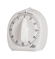 Mainstays MECHANICAL KITCHEN TIMER White 1-60 MINUTES Easy-to-Read Numbers  ALARM