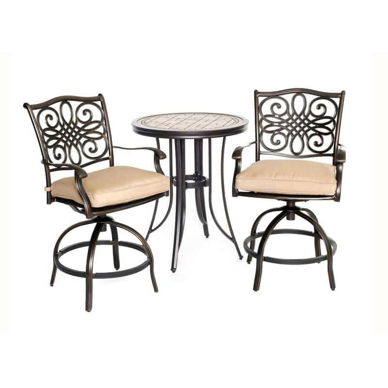 Hanover 3 pc Polished Bronze Bistro Set Ace Hardware