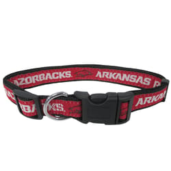 Pets First Team Colors Arkansas Razorbacks Nylon Dog Collar Small