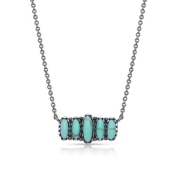 Montana Silversmiths Women's Bar Silver/Turquoise Necklace Water Resistant
