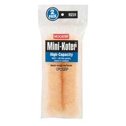 Wooster Mini-Koter Fabric 6 in. W X 1/2 in. S Mini Paint Roller Cover 2 pk