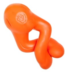 West Paw Zogoflex Orange Plastic Tizzi Tug Dog Treat Toy/Dispenser Small 1 pk