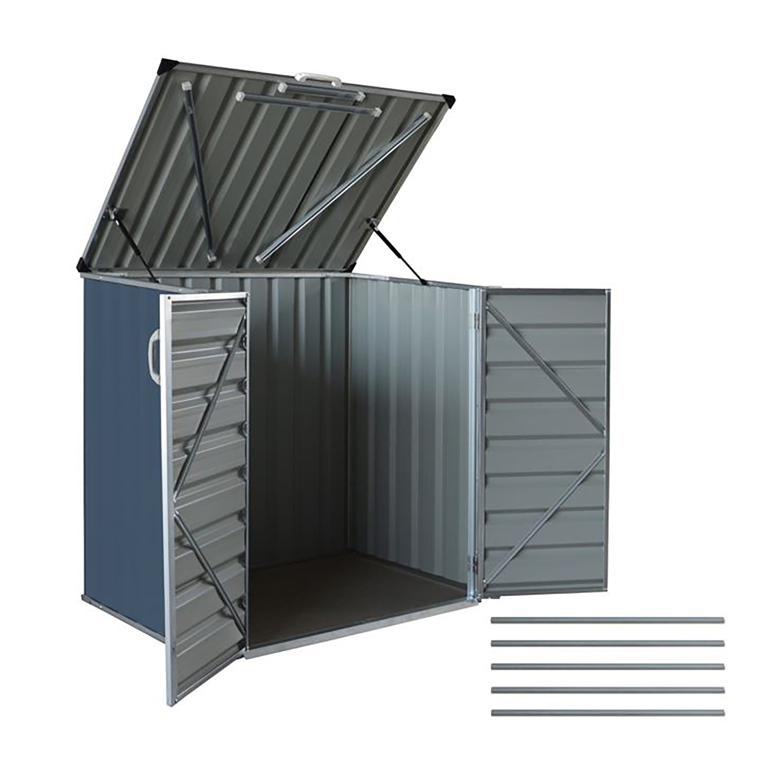 metal horizontal bike shed