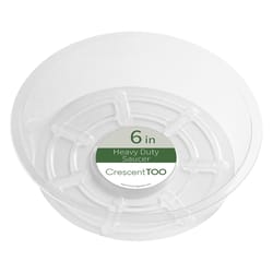 Crescent Garden 1.5 in. H X 6 in. D Plastic Plant Saucer Clear