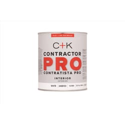 C+K Contractor Pro Flat White Paint Interior 1 qt