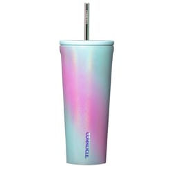 Corkcicle Cold Cup 24 oz Blue/Pink BPA Free Unicorn Wonderland Insulated Straw Tumbler