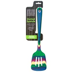 Totally Bamboo Baltique Multicolored Birch Wood Slotted Spatula