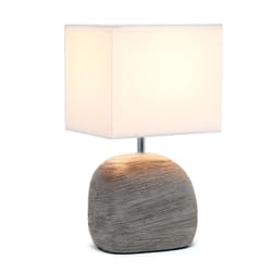 Simple Designs 12.51 in. Brown Table Lamp