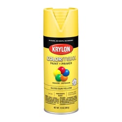 Krylon ColorMaxx Gloss Sun Yellow Paint+Primer Spray Paint 12 oz