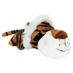 Digger's FatHedz Multicolored Plush Tiger Dog Toy Mini 1 pk