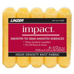 Linzer Impact Synthetic Lambskin 6 in. W X 1/2 in. Mini Paint Roller Cover 5 pk