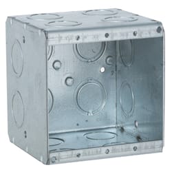 Raco 45 cu in Rectangle Metal 2 gang Junction Box Gray