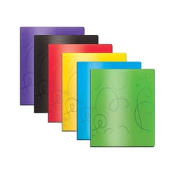 Bazic Products Swirl Embossed 0.16 in. W X 9.45 in. L Assorted Poly Portfolio