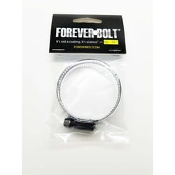 FOREVERBOLT 1-5/16 in to 2-1/4 in. SAE 28 Black Hose Clamp Stainless Steel Band
