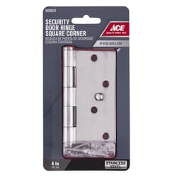 Ace 4 in. L Stainless Steel Residential Door Hinge 1 pk