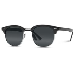 WearMe Pro Black/Silver Frame Black Lens Sunglasses